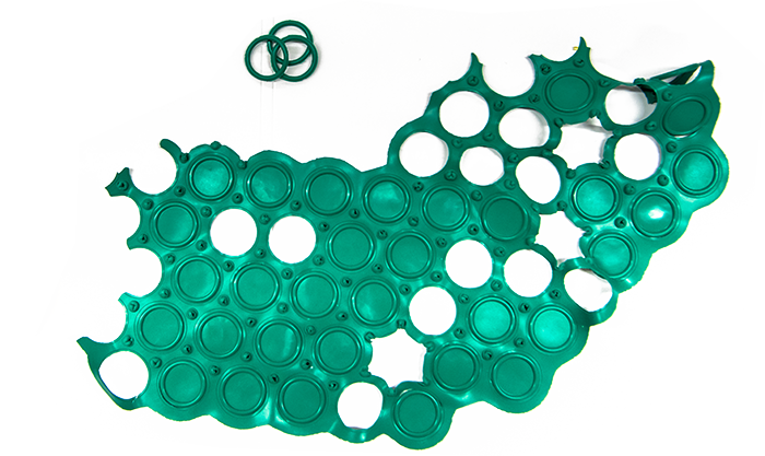 Rebarbação em borracha e silicone